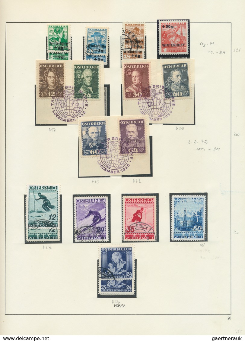 27559 Österreich: 1850/1937, Parallel Gestempelt Und Postfrisch/ungebraucht Geführte Sammlung Im Safe-Ring - Neufs