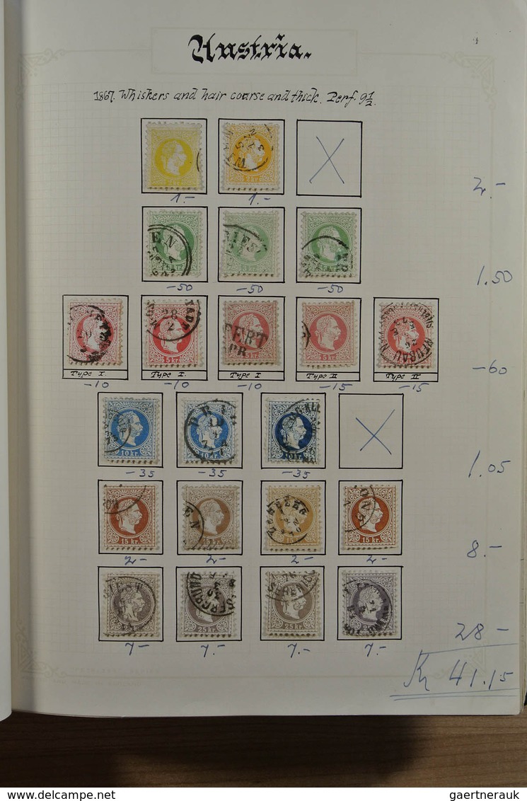 27561 Österreich: 1850-1925. Fantastic mainly used collection, partly specialised, wonderful classics with