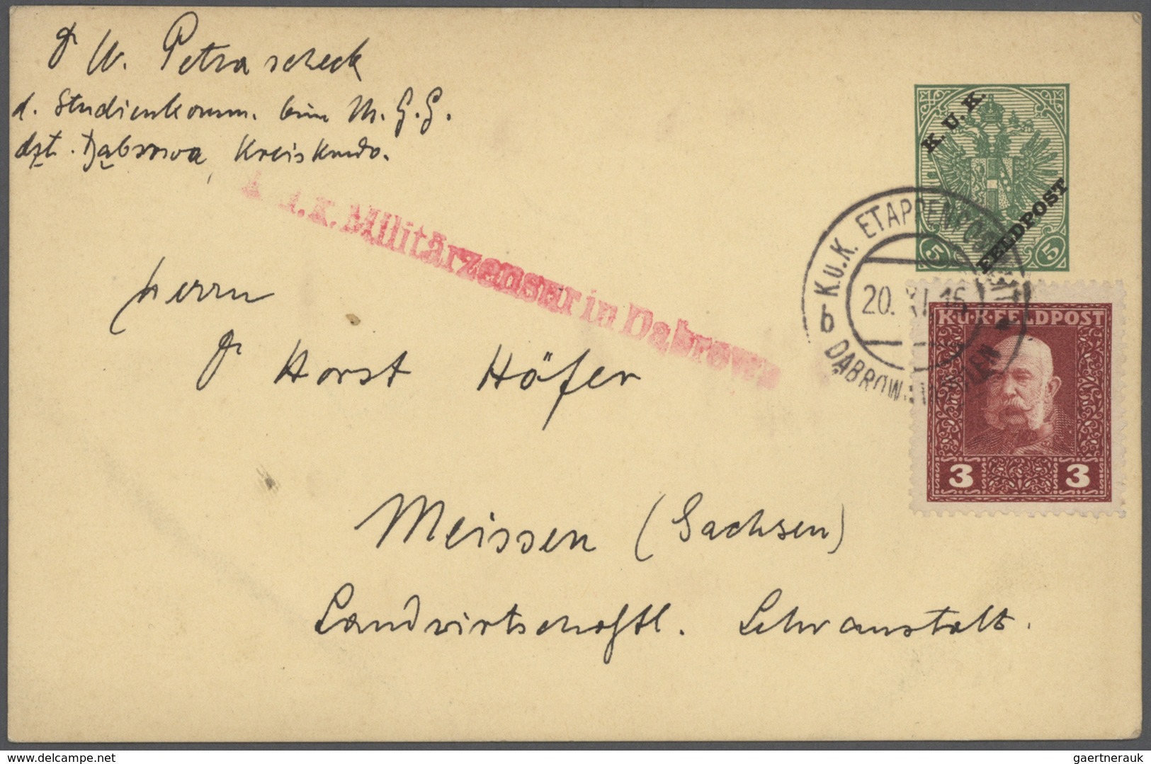 27573 Österreich: 1853 - 1945, Posten Von 33 Besseren Belegen, Dabei Feldpost, Einschreiben, Zensuren, Zah - Neufs