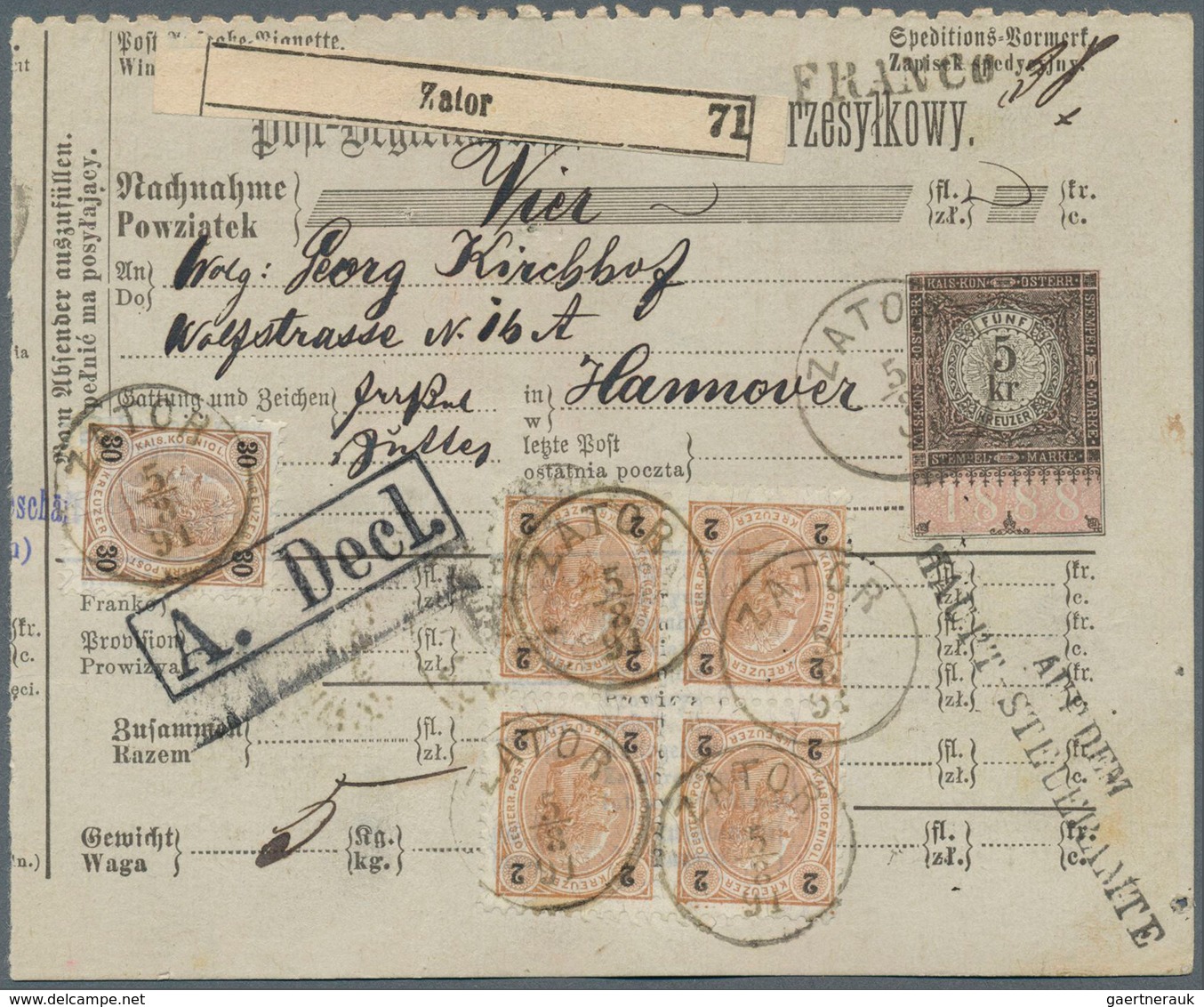 27575 Österreich: 1857/1897, Interessante Sammlung Von 22 Postanweisungen Und Paketkarten Mit Meist Versch - Neufs