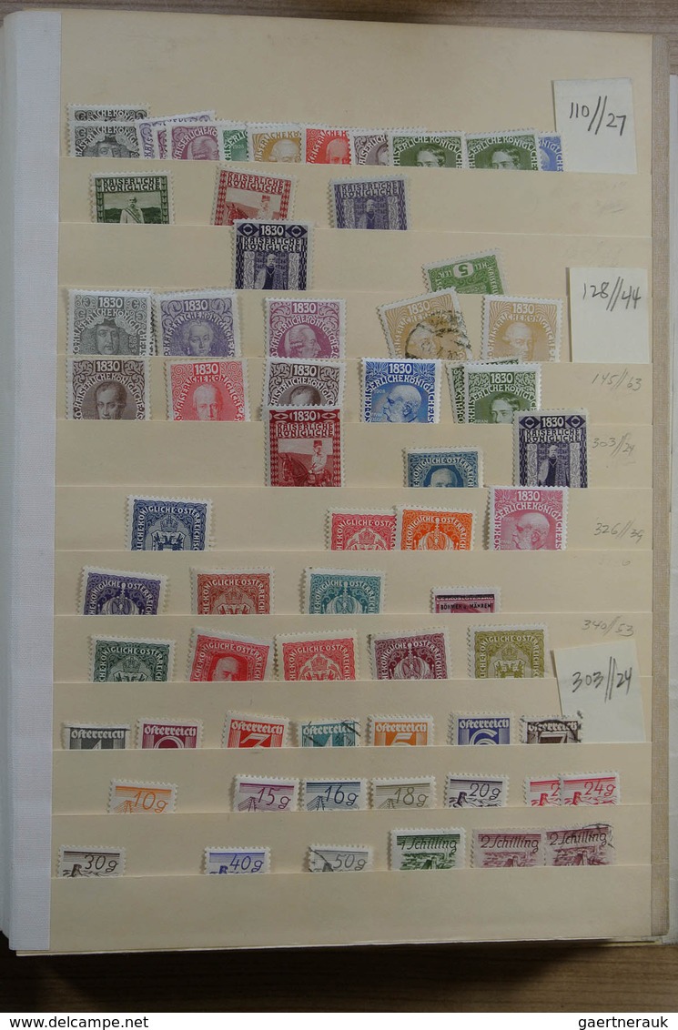 27583 Österreich: 1890-1960. Stockbook With Various MNH, Mint Hinged And Used Material Of Austria 1890-196 - Neufs