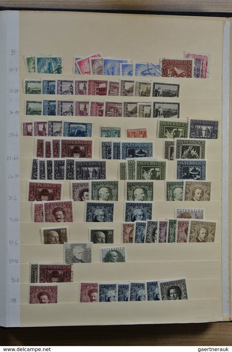 27583 Österreich: 1890-1960. Stockbook With Various MNH, Mint Hinged And Used Material Of Austria 1890-196 - Neufs