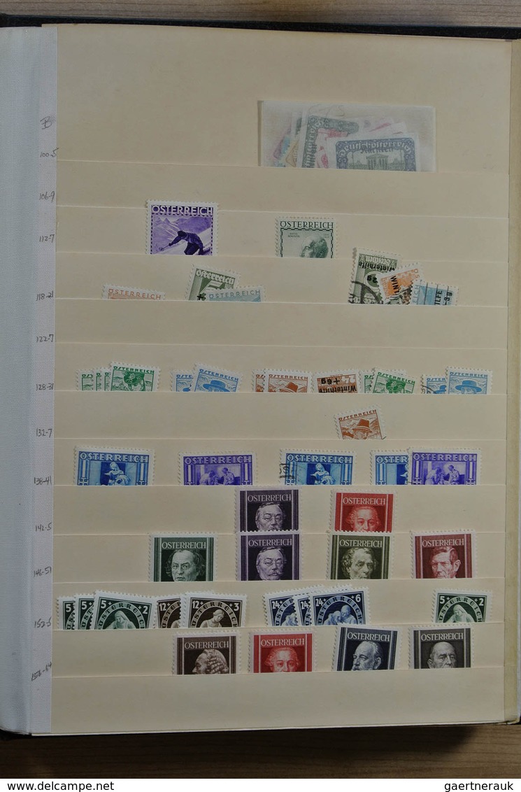 27583 Österreich: 1890-1960. Stockbook With Various MNH, Mint Hinged And Used Material Of Austria 1890-196 - Neufs