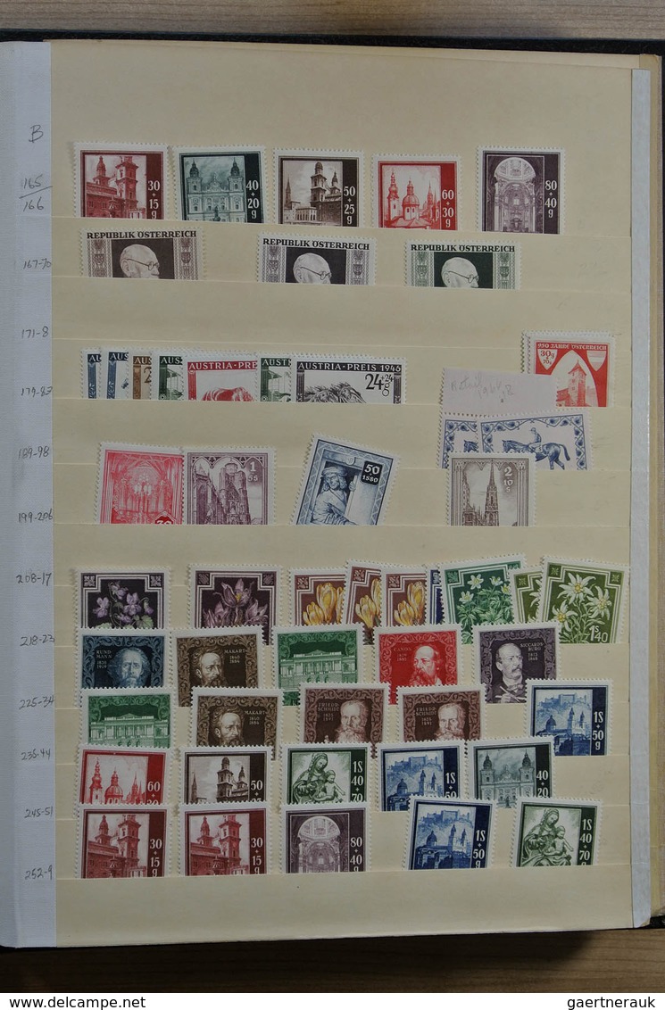 27583 Österreich: 1890-1960. Stockbook With Various MNH, Mint Hinged And Used Material Of Austria 1890-196 - Neufs