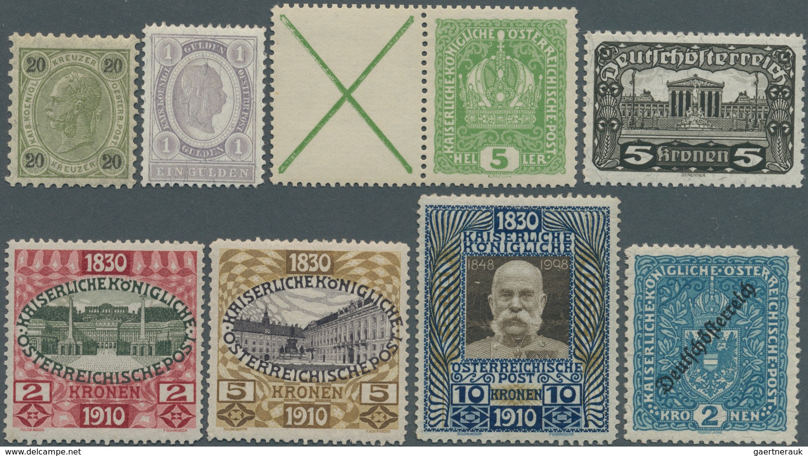 27584 Österreich: 1890/1921, Sammlung Im Lindner-Album Mit Vielen Kompletten Und Auch Besseren Sätzen U.a. - Neufs