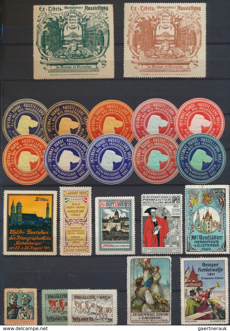 27585 Österreich: 1896/1937, ÖSTERREICH/UNGARN, Saubere Und Vielseitige Vignetten-Sammlung Mit über 500 St - Neufs