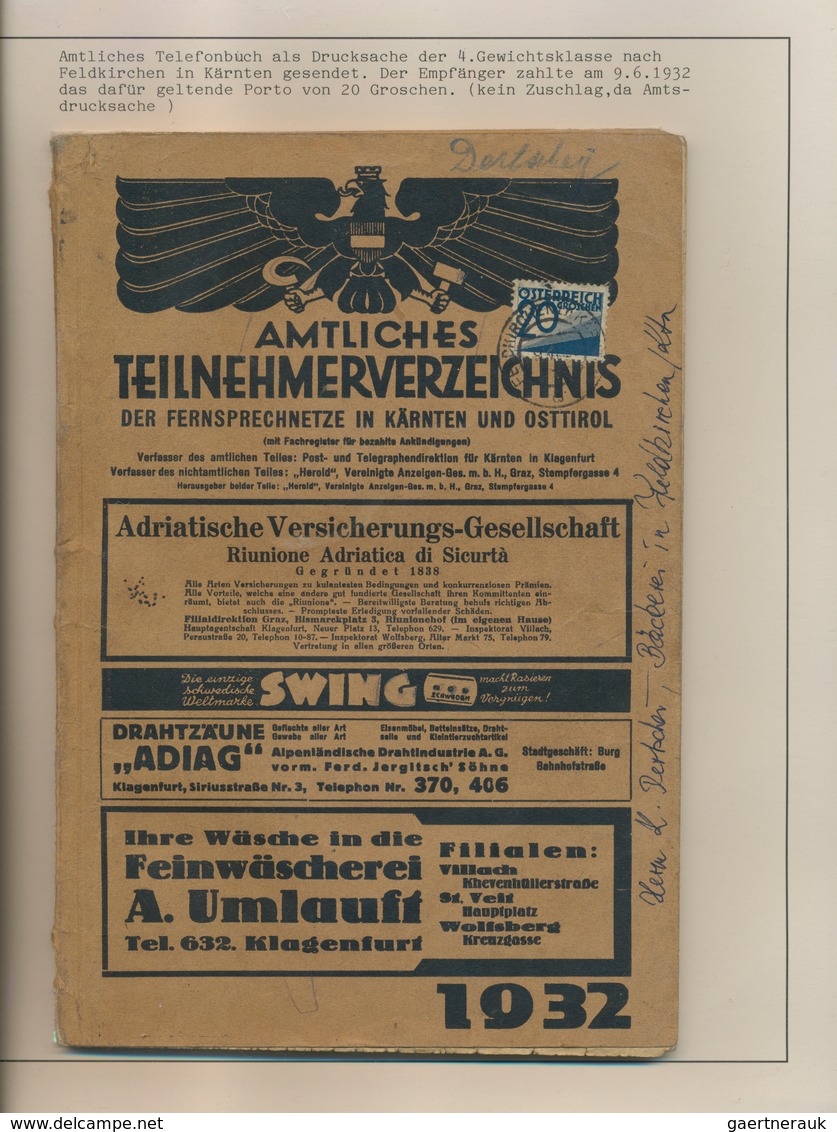 27631 Österreich - Portomarken: 1925/38, Große Spezial-Sammlung Von Etwa 250 Nachporto-Belegen Ab Währungs - Taxe
