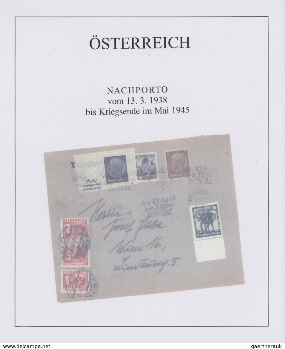 27633 Österreich - Portomarken: 1938/45, Große Spezial-Sammlung Von Etwa 150 Nachporto-Belegen Ab Währungs - Taxe