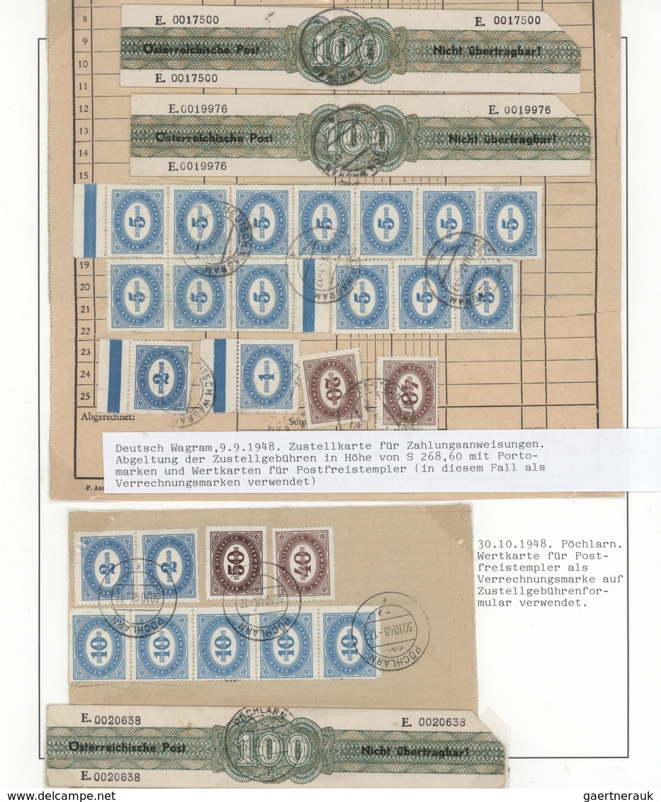 27634 Österreich - Portomarken: 1945 (Mai)/1949(Juni), Große Spezial-Sammlung Von über 300 Nachporto-Beleg - Taxe