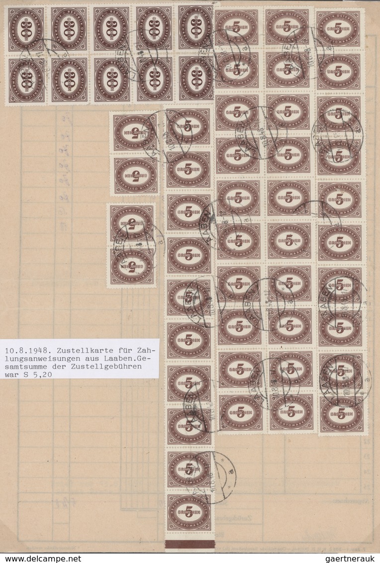 27634 Österreich - Portomarken: 1945 (Mai)/1949(Juni), Große Spezial-Sammlung Von über 300 Nachporto-Beleg - Taxe