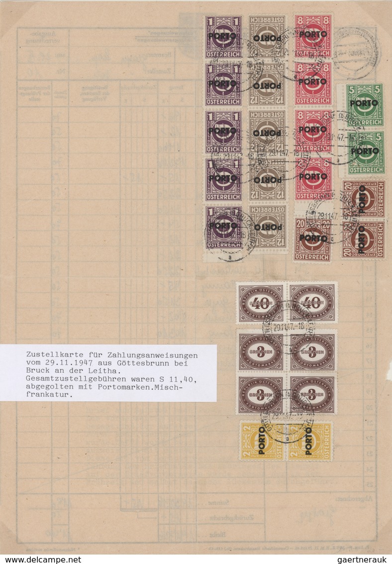 27634 Österreich - Portomarken: 1945 (Mai)/1949(Juni), Große Spezial-Sammlung von über 300 Nachporto-Beleg