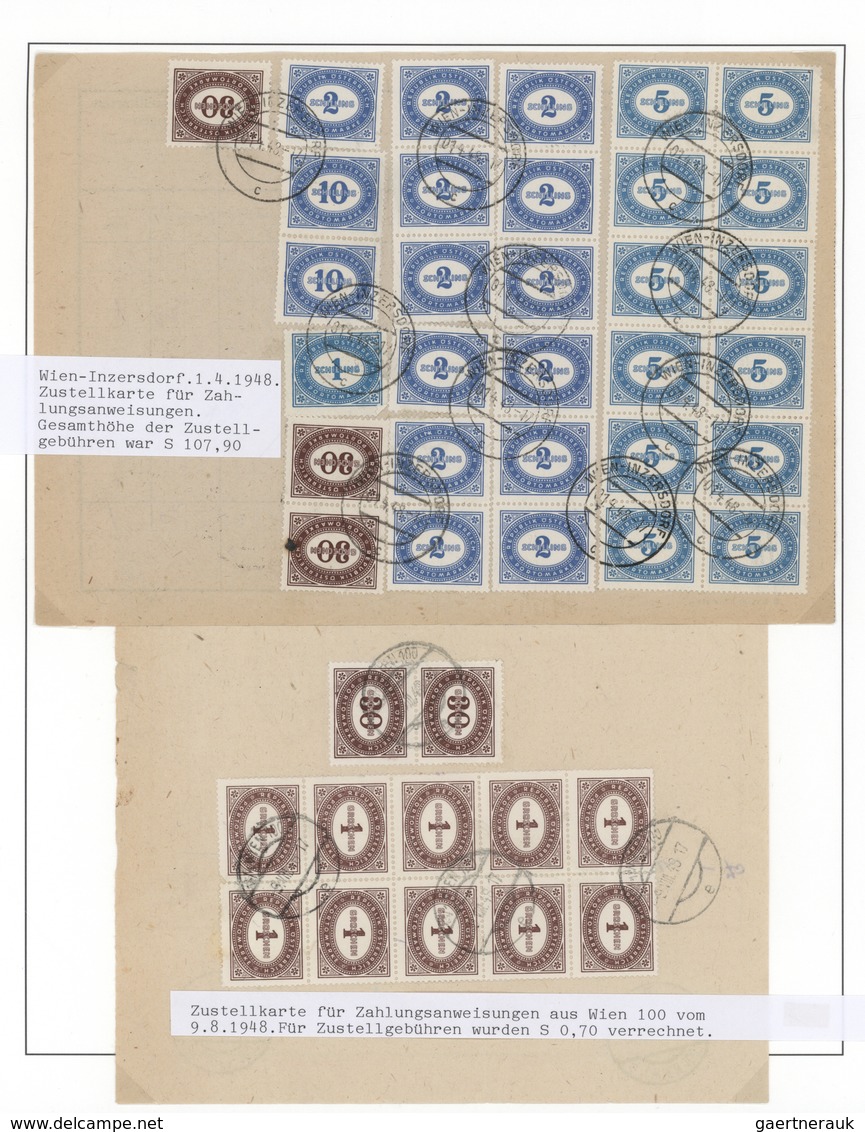 27634 Österreich - Portomarken: 1945 (Mai)/1949(Juni), Große Spezial-Sammlung von über 300 Nachporto-Beleg