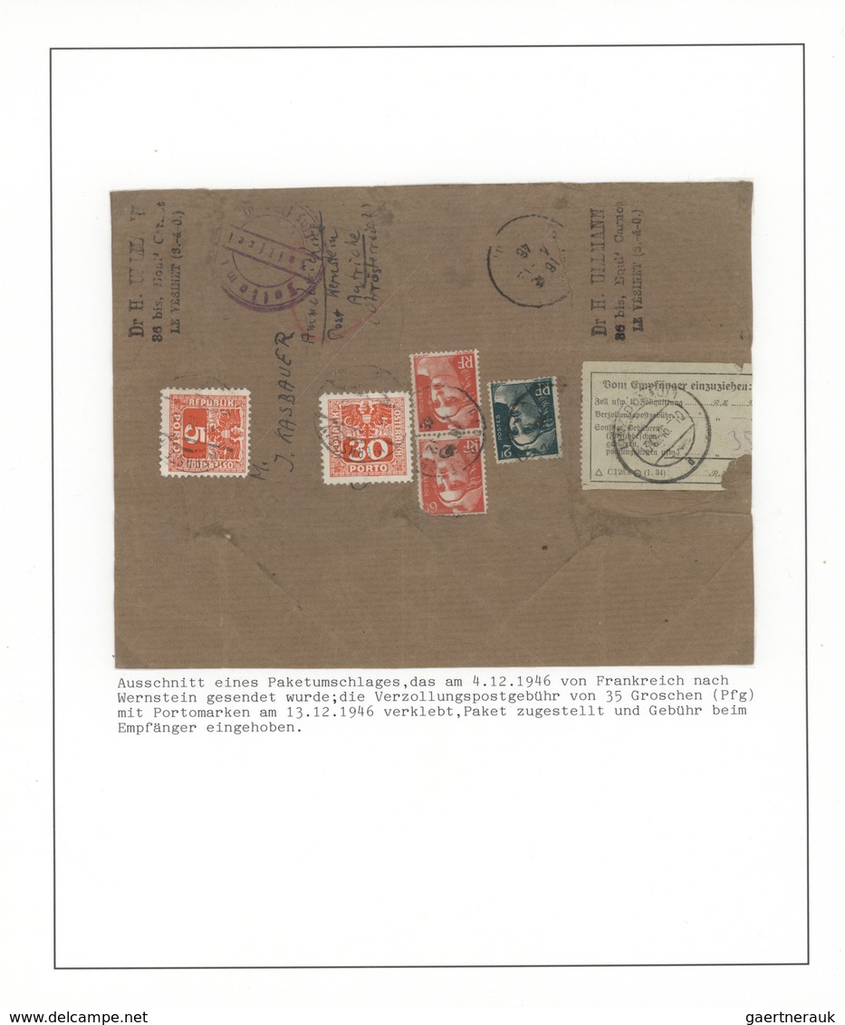 27634 Österreich - Portomarken: 1945 (Mai)/1949(Juni), Große Spezial-Sammlung von über 300 Nachporto-Beleg