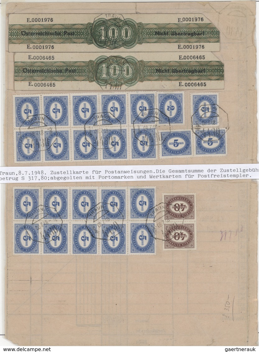 27634 Österreich - Portomarken: 1945 (Mai)/1949(Juni), Große Spezial-Sammlung von über 300 Nachporto-Beleg