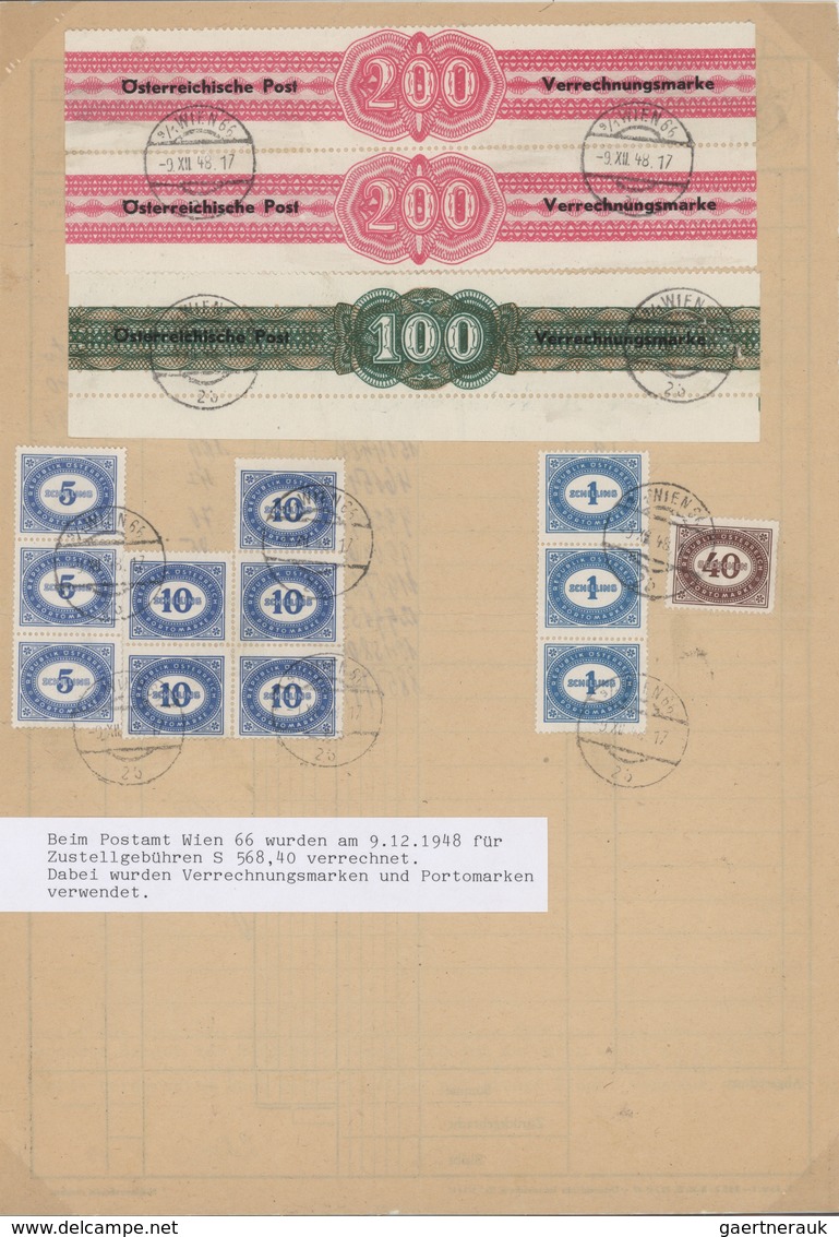 27634 Österreich - Portomarken: 1945 (Mai)/1949(Juni), Große Spezial-Sammlung von über 300 Nachporto-Beleg