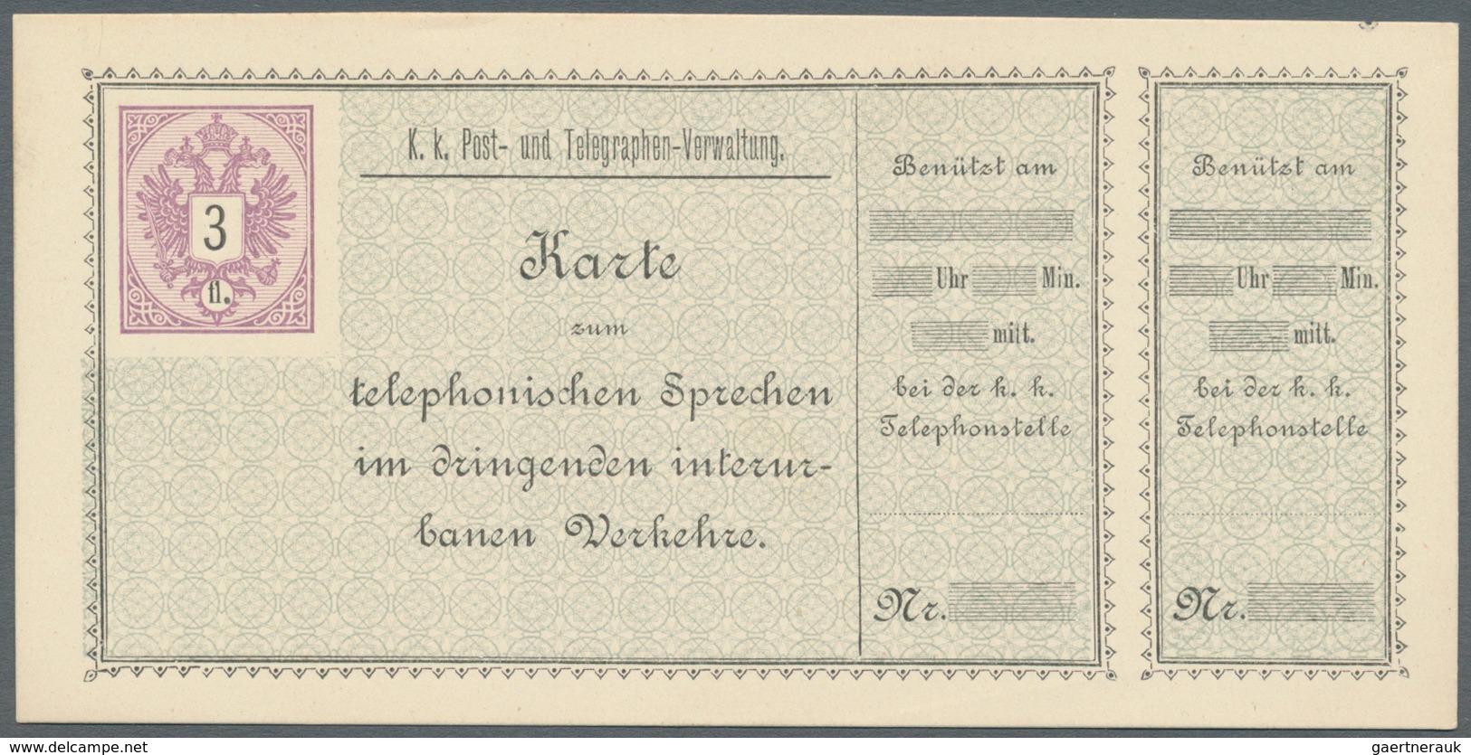 27637 Österreich - Telefonsprechkarten: 1886-1900: Sammlung Von 11 UNGEBRAUCHTEN, Frühen Telefonsprechkart - Autres & Non Classés