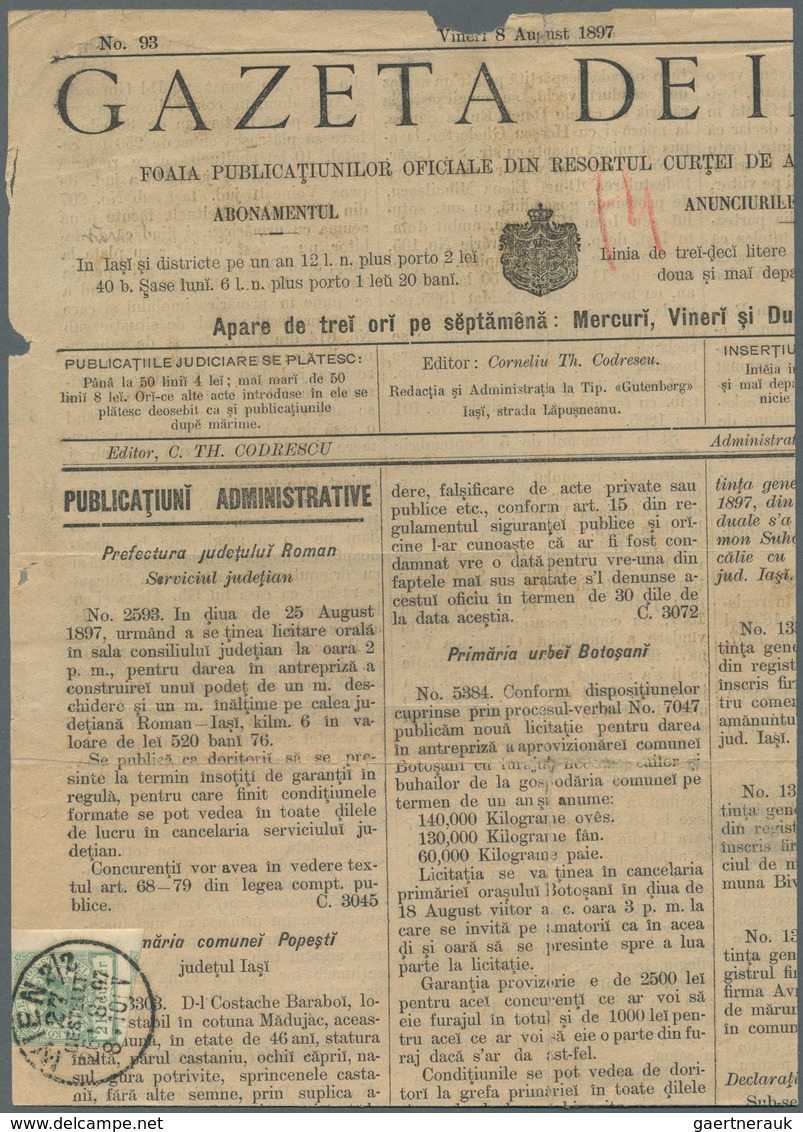 27638 Österreich - Zeitungsstempelmarken: 1861/1899, Lot Von Zwölf Frankierten Zeitungen/großen Zeitungste - Zeitungsmarken