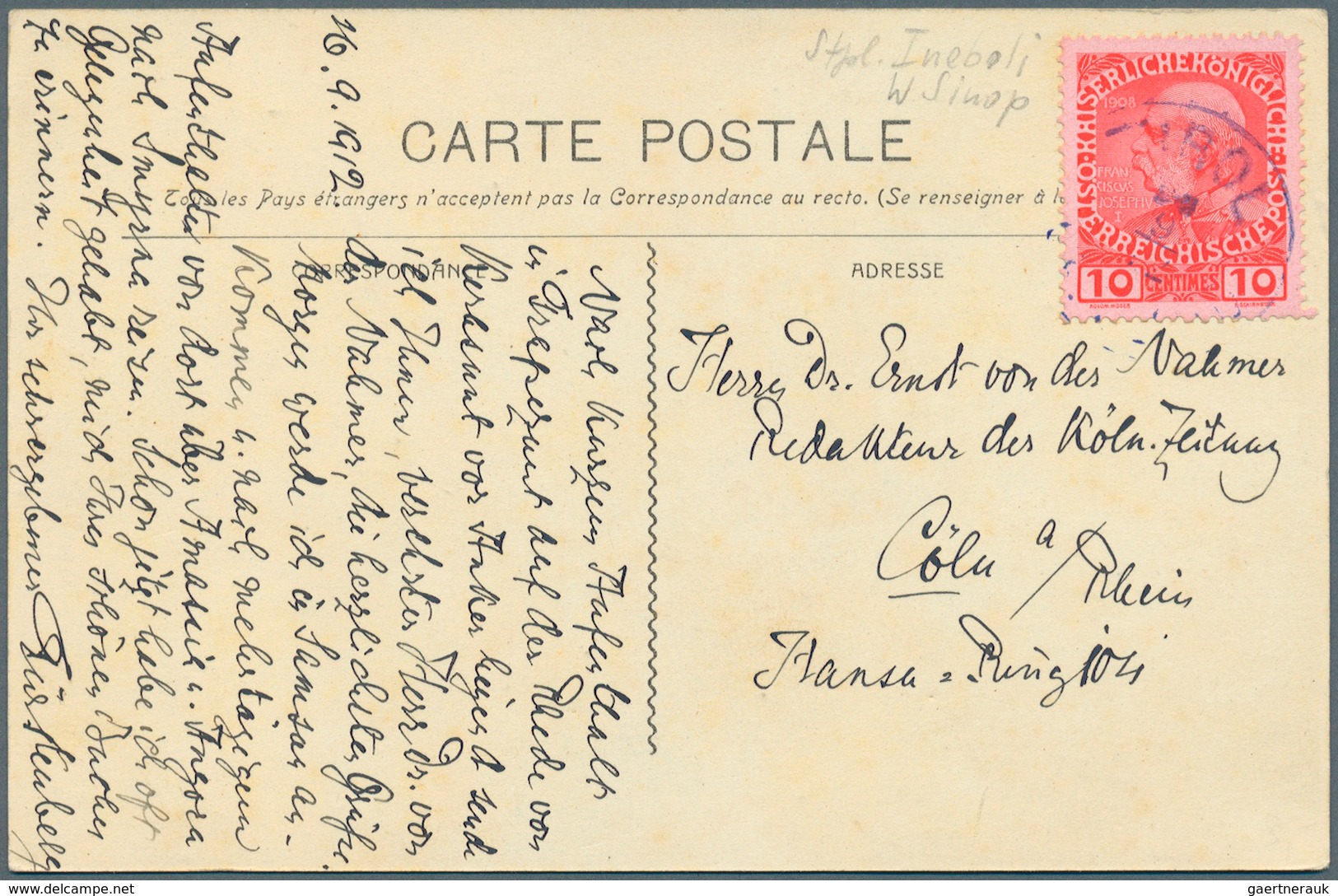 27644 Österreichische Post In Der Levante: 1866/1918, 22 Belege Ohne Constantinpel Und Smyrna, Dabei U. A. - Levant Autrichien