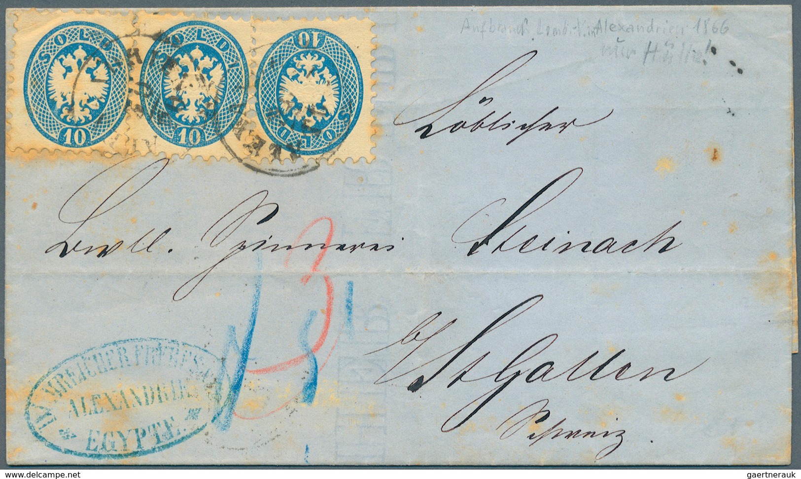 27644 Österreichische Post in der Levante: 1866/1918, 22 Belege ohne Constantinpel und Smyrna, dabei u. a.