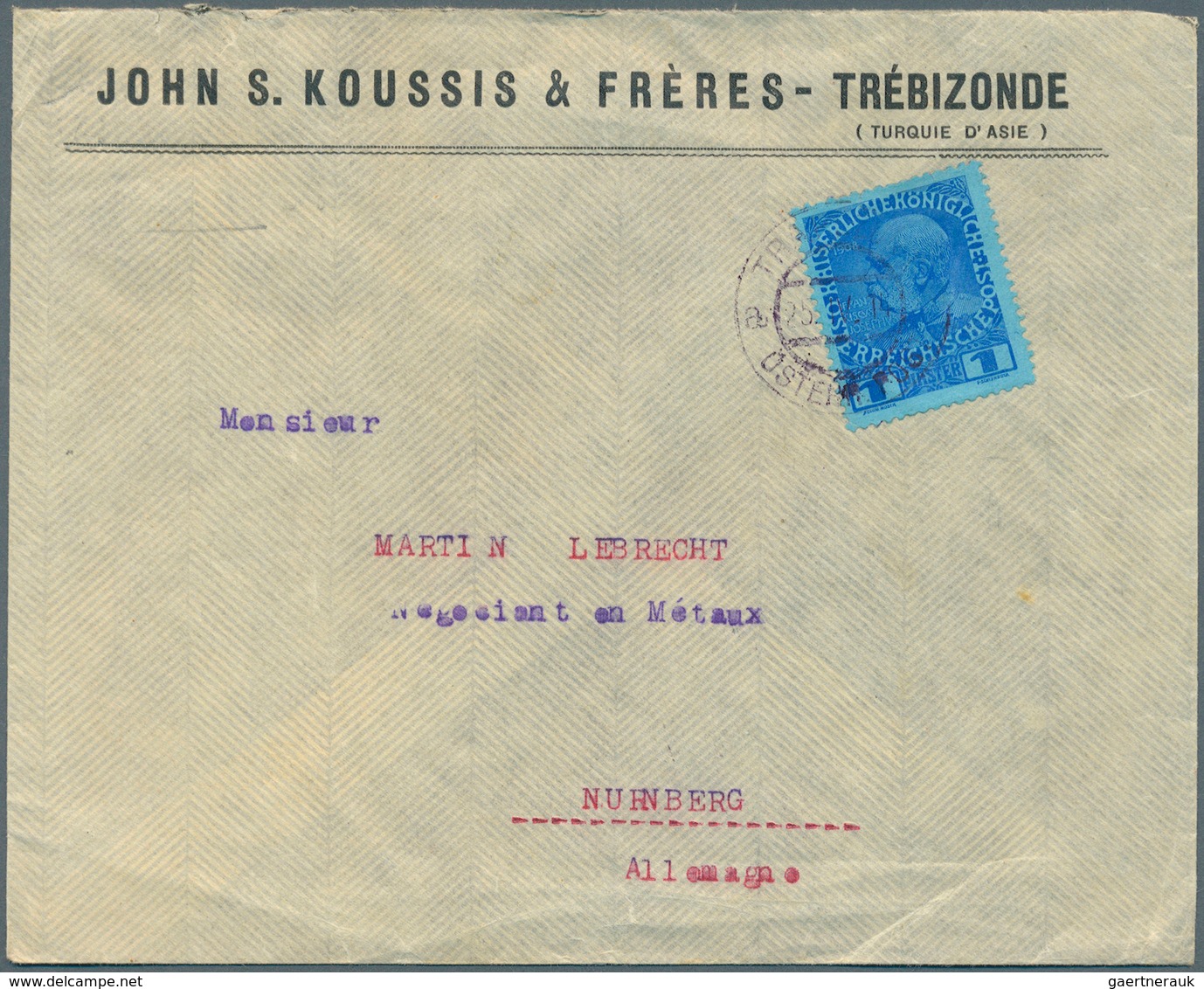 27644 Österreichische Post in der Levante: 1866/1918, 22 Belege ohne Constantinpel und Smyrna, dabei u. a.