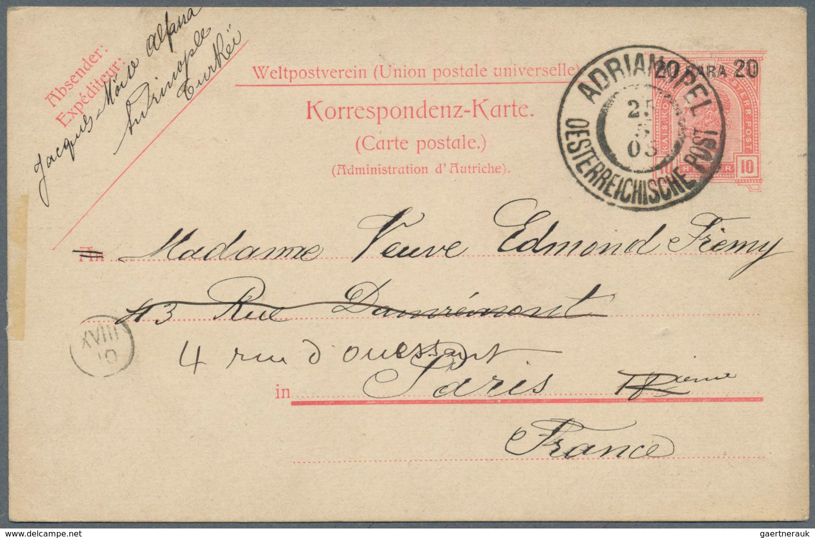 27645 Österreichische Post In Der Levante: 1873/1908, Interessante Stempelsammlung Der österreichischen Le - Levant Autrichien