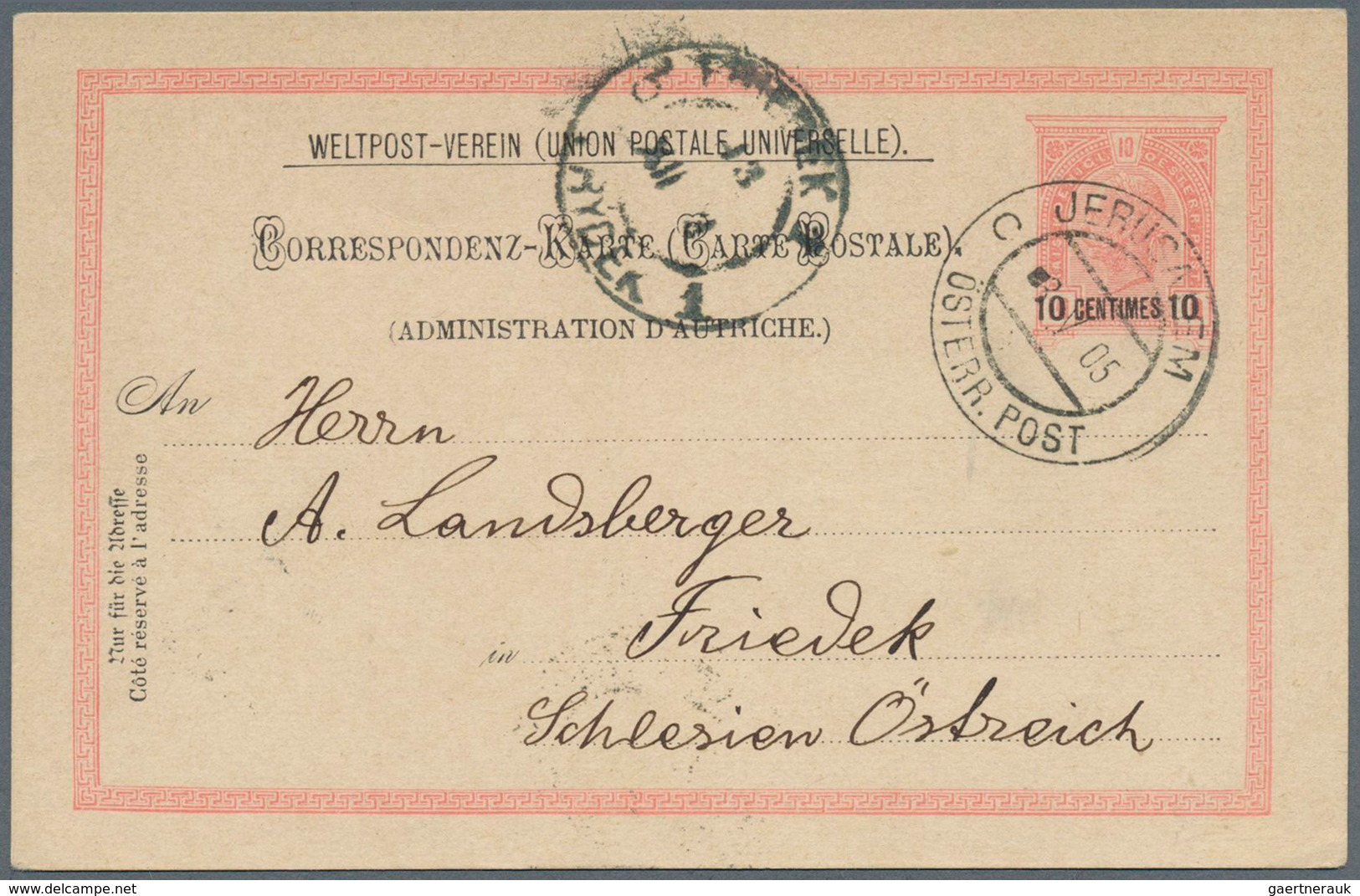 27645 Österreichische Post In Der Levante: 1873/1908, Interessante Stempelsammlung Der österreichischen Le - Levant Autrichien