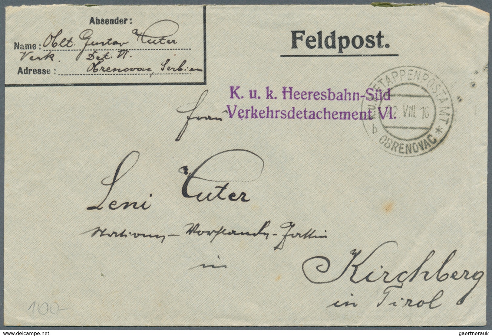 27649 Österreich - Militärpost / Feldpost: 1820/1918, hochinteressante Partie von ca. 125 Briefen/Karten,