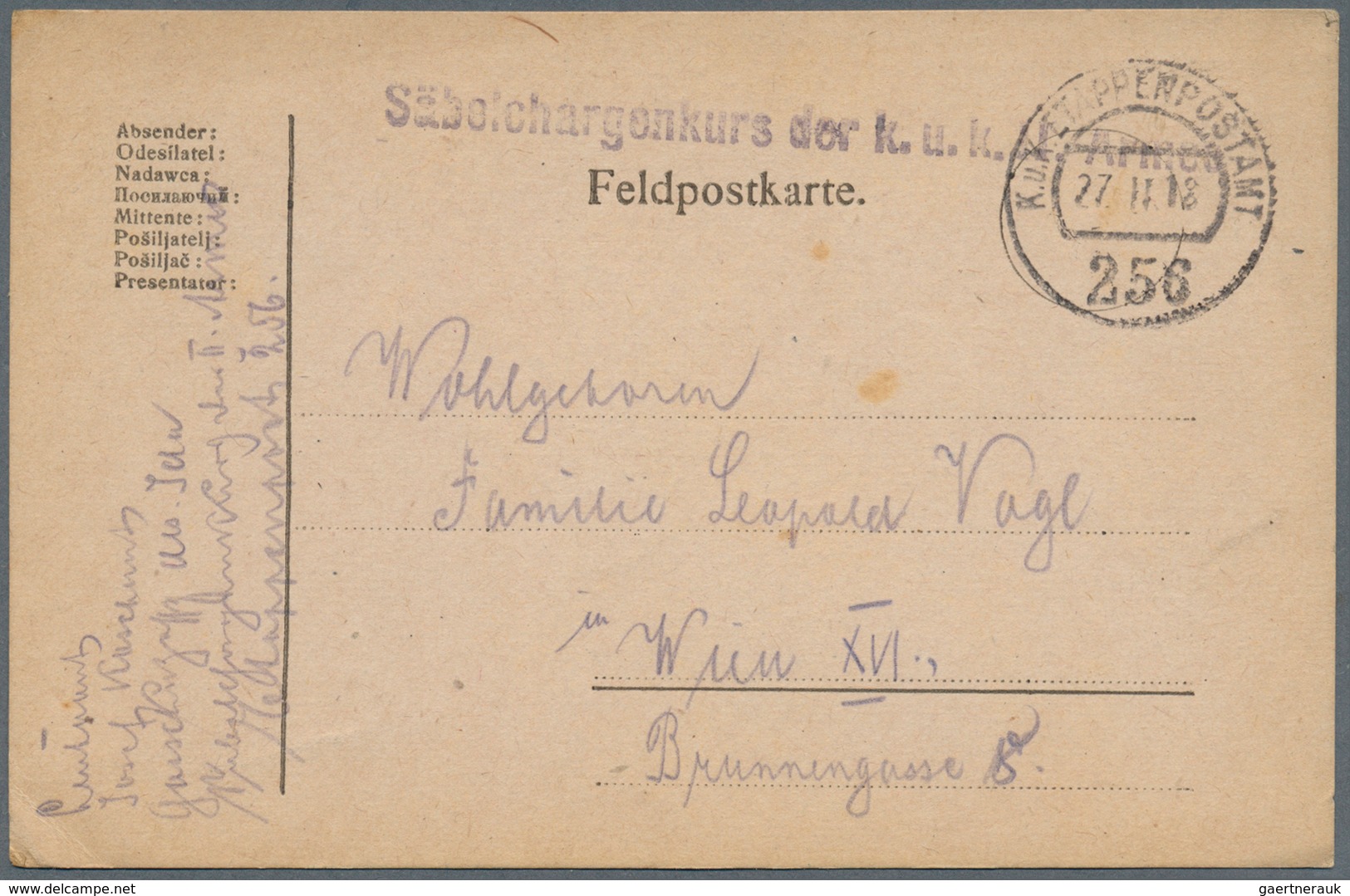 27649 Österreich - Militärpost / Feldpost: 1820/1918, hochinteressante Partie von ca. 125 Briefen/Karten,