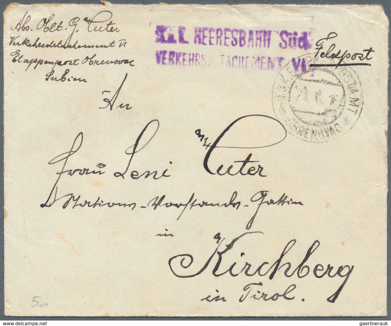 27649 Österreich - Militärpost / Feldpost: 1820/1918, hochinteressante Partie von ca. 125 Briefen/Karten,