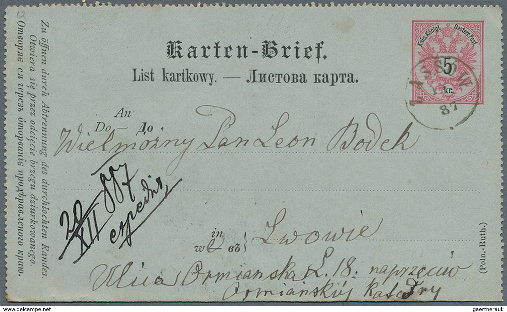 27662 Österreich - Ganzsachen: 1886/1932, Interessante Slg. Mit Ca. 50 Gebrauchten Ganzsachen-KARTENBRIEFE - Autres & Non Classés