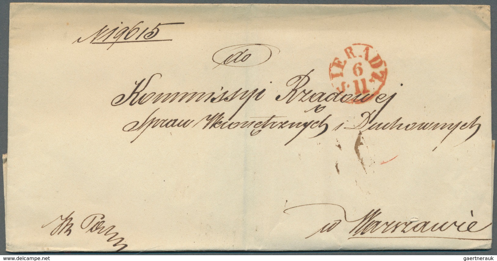 27700 Polen - Vorphilatelie: 1800/1850 Appr., Useful Accumulation Of Folded Letters Concerning Only The Ti - ...-1860 Préphilatélie