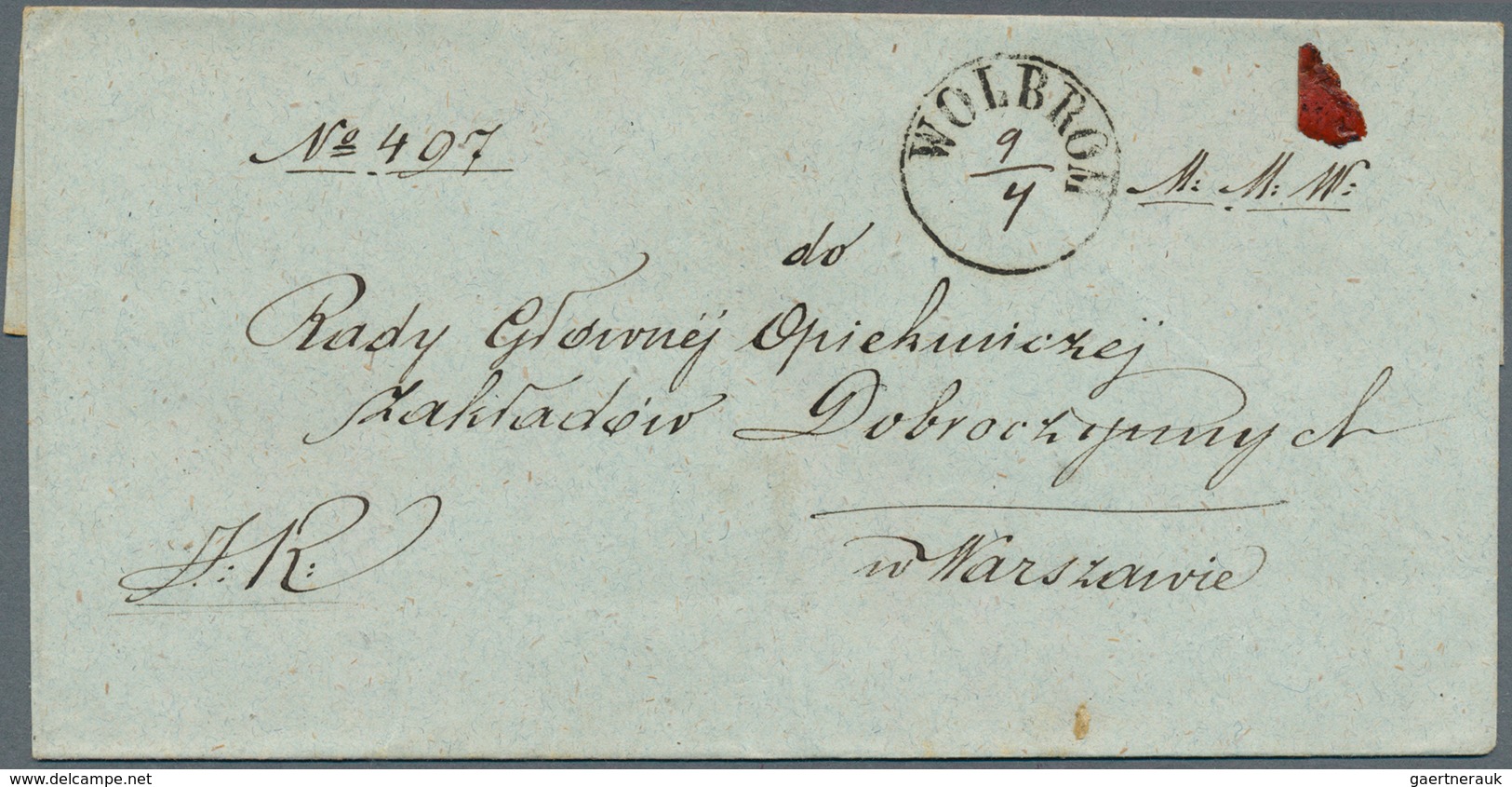 27701 Polen - Vorphilatelie: 1840/1860 Ca., Lot With Ca.50 Entire Letters, Comprising Many Different Postm - ...-1860 Vorphilatelie