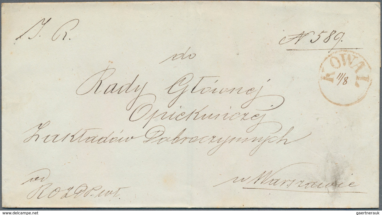 27701 Polen - Vorphilatelie: 1840/1860 Ca., Lot With Ca.50 Entire Letters, Comprising Many Different Postm - ...-1860 Préphilatélie