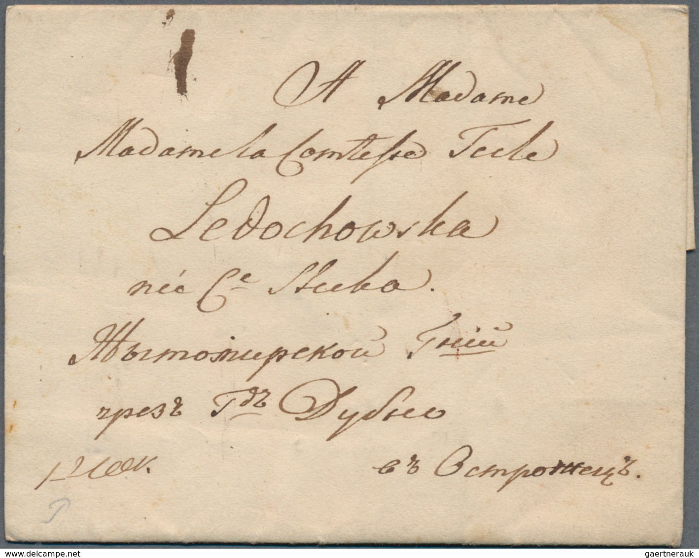 27701 Polen - Vorphilatelie: 1840/1860 Ca., Lot With Ca.50 Entire Letters, Comprising Many Different Postm - ...-1860 Préphilatélie