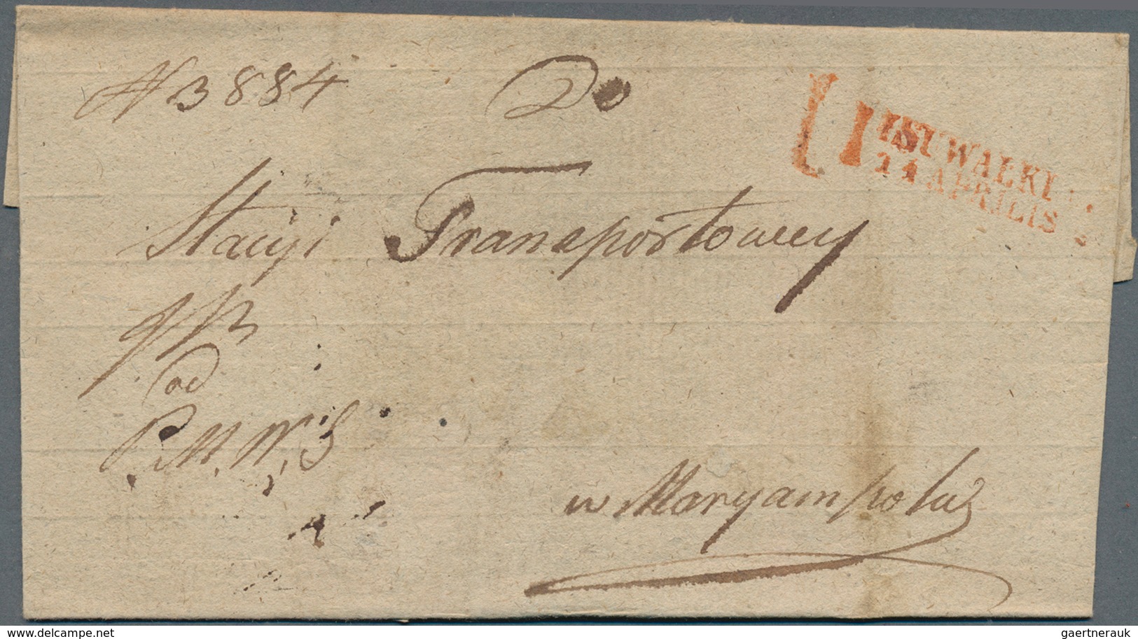 27701 Polen - Vorphilatelie: 1840/1860 Ca., Lot With Ca.50 Entire Letters, Comprising Many Different Postm - ...-1860 Vorphilatelie