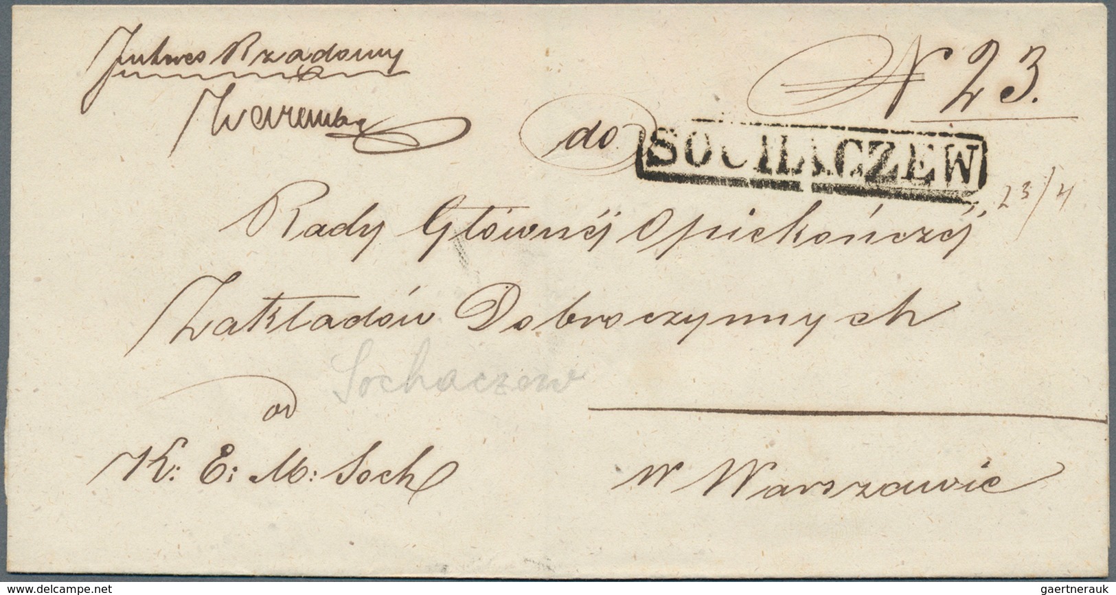 27701 Polen - Vorphilatelie: 1840/1860 ca., lot with ca.50 entire letters, comprising many different postm