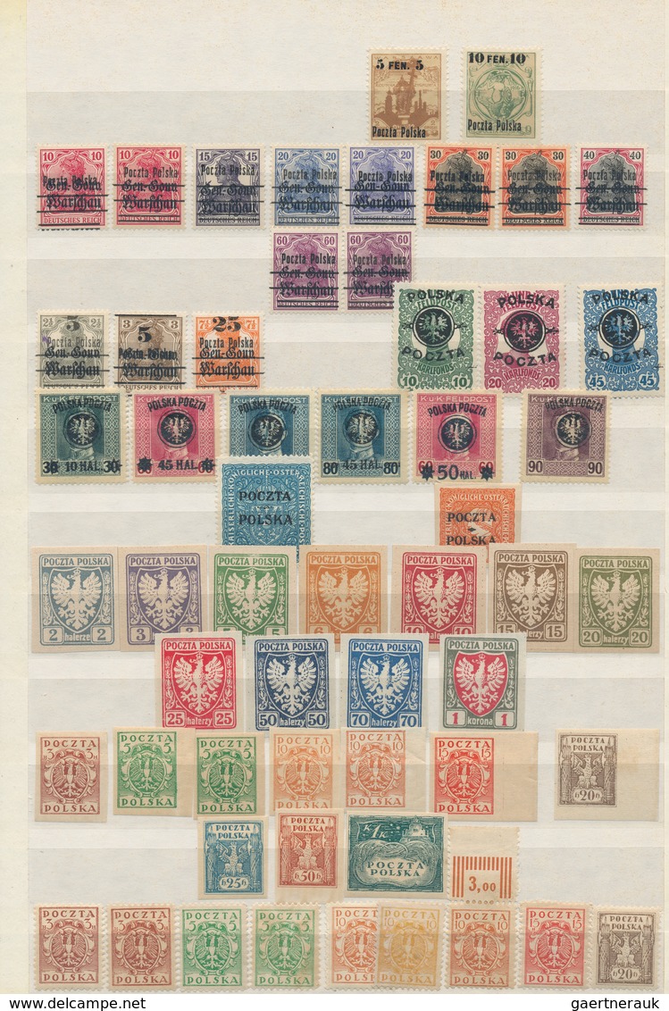 27707 Polen: 1918/1997, Comprehensive Mint Collection/accumulation In Three Stockbooks With Plenty Of Mate - Lettres & Documents