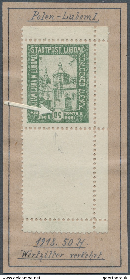 27712 Polen: 1918/1936, Specialised Assortment Of 21 Stamps Showing Varieties/specialities/particularities - Lettres & Documents