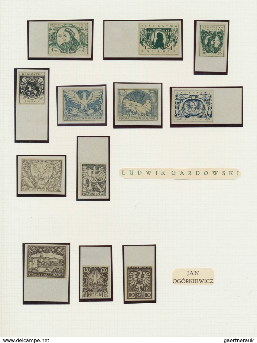 27713 Polen: 1918, Collection Of 118 Imperforate Essays For The 1st Definitve Issue Of Poland, All Of Them - Lettres & Documents