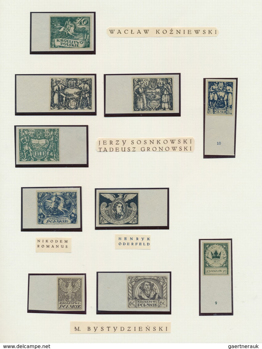 27713 Polen: 1918, Collection Of 118 Imperforate Essays For The 1st Definitve Issue Of Poland, All Of Them - Lettres & Documents