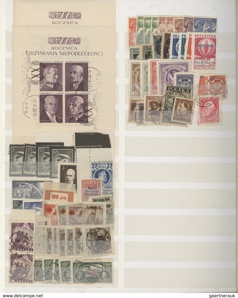 27716 Polen: 1920/2010, Comprehensive Used And Mint Accumulation In S Stockbook Wit Plenty Of Material, Fr - Lettres & Documents