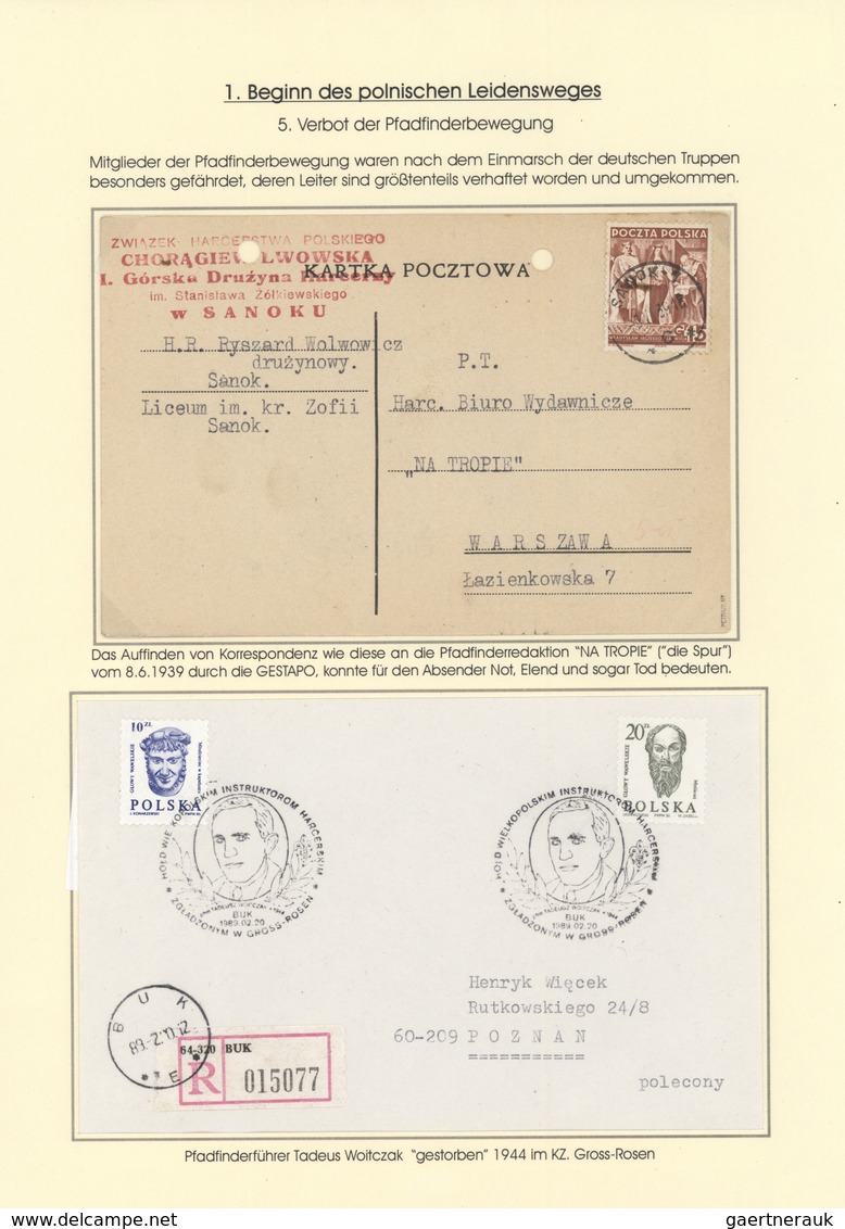 27720 Polen: 1939/1946, POLAND IN WWII in general and 1944 WARSAW UPRSING/SCOUT POST in particular, tremen