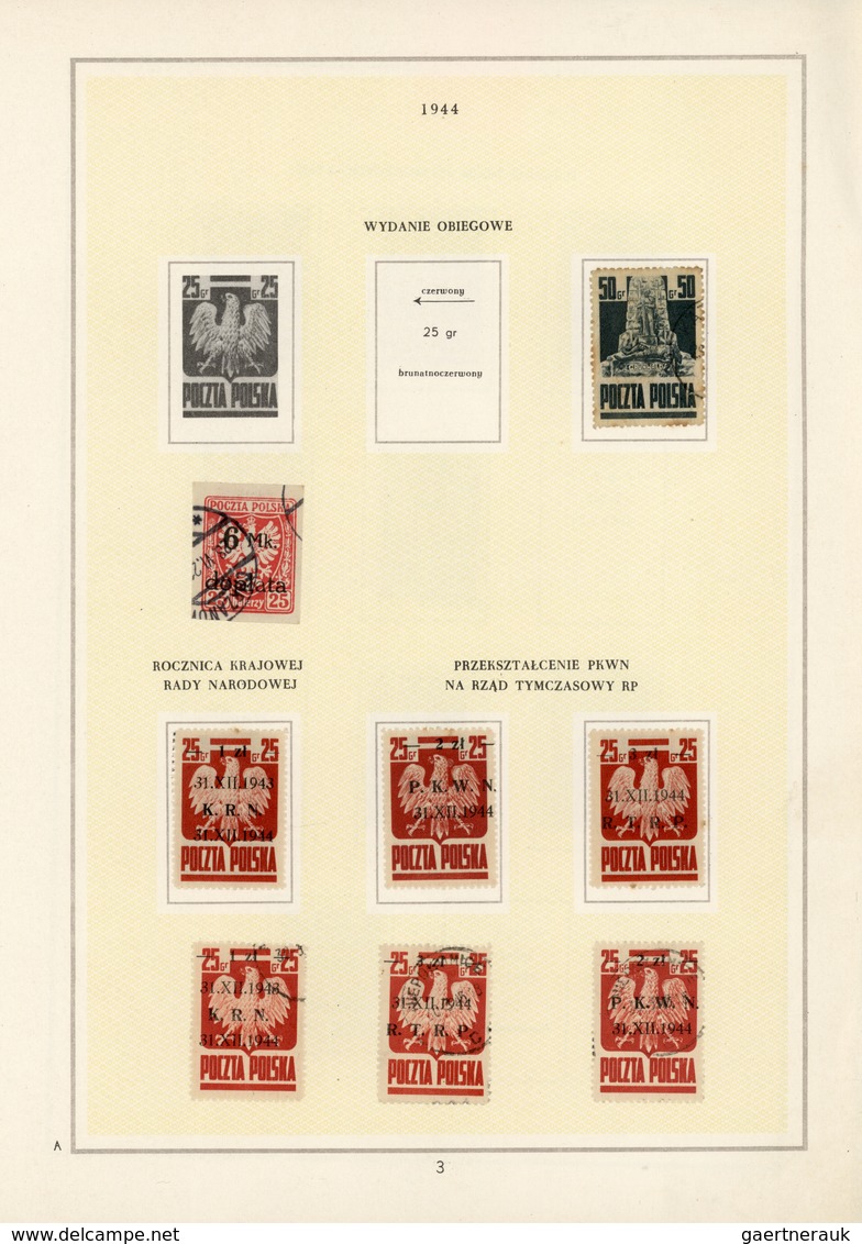 27724 Polen: 1943/1991, Used And Mint Collection In Six Volumes, From Some Issues WWII/Exile Government, W - Lettres & Documents