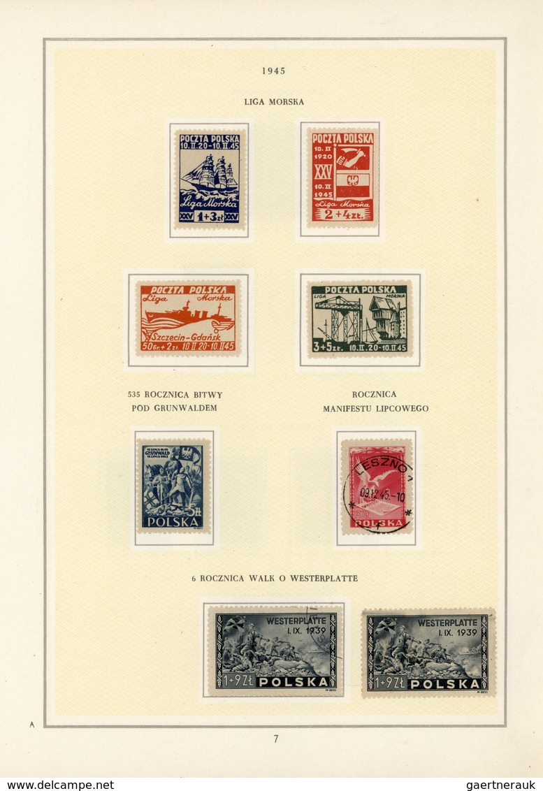 27724 Polen: 1943/1991, used and mint collection in six volumes, from some issues WWII/Exile Government, w