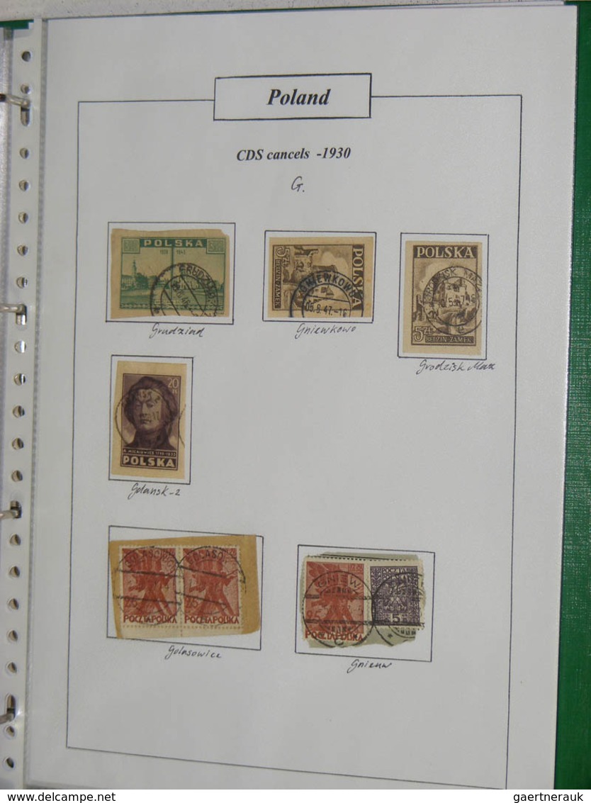 27734 Polen - Stempel: Collection cancels of Poland in album and stockbook. Contains mostly classic materi