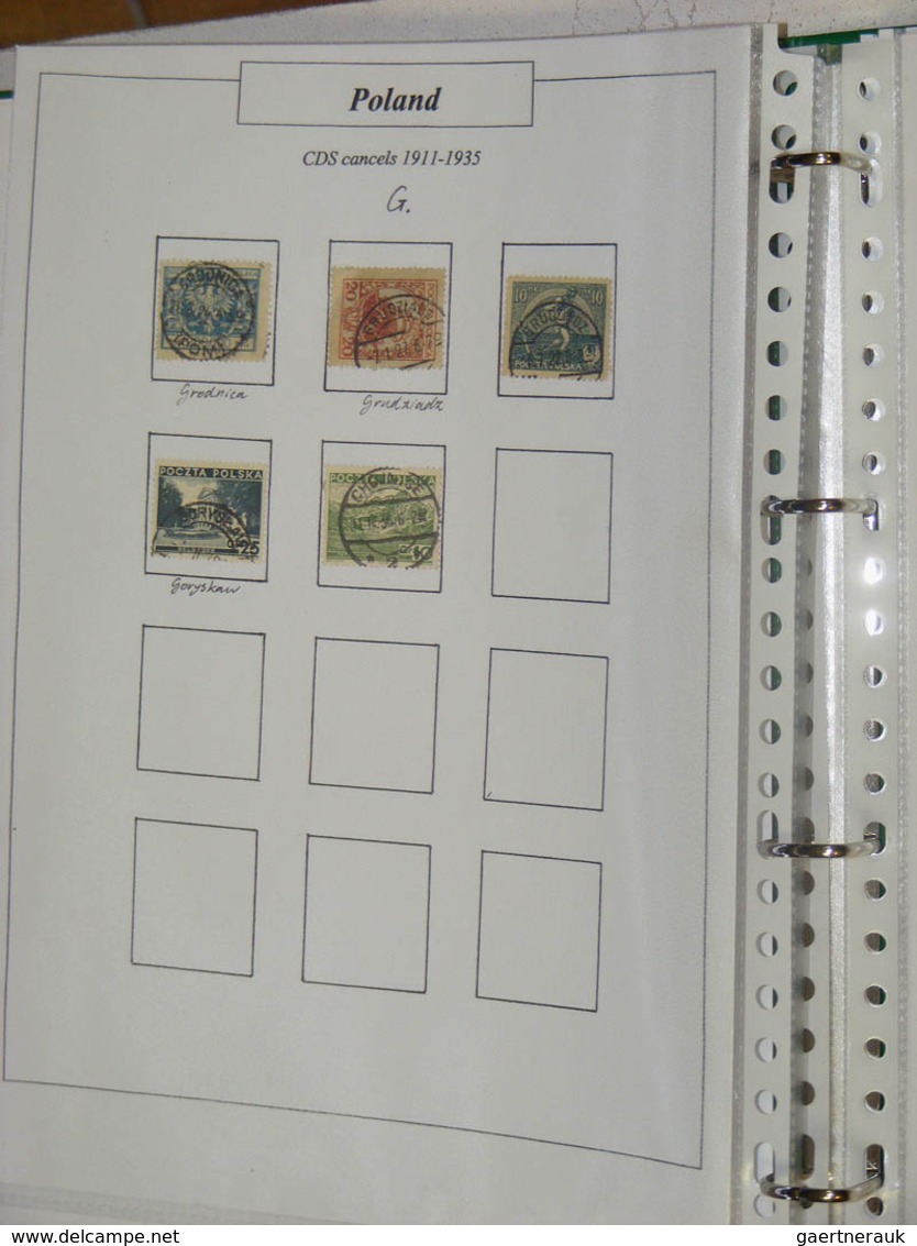 27734 Polen - Stempel: Collection cancels of Poland in album and stockbook. Contains mostly classic materi