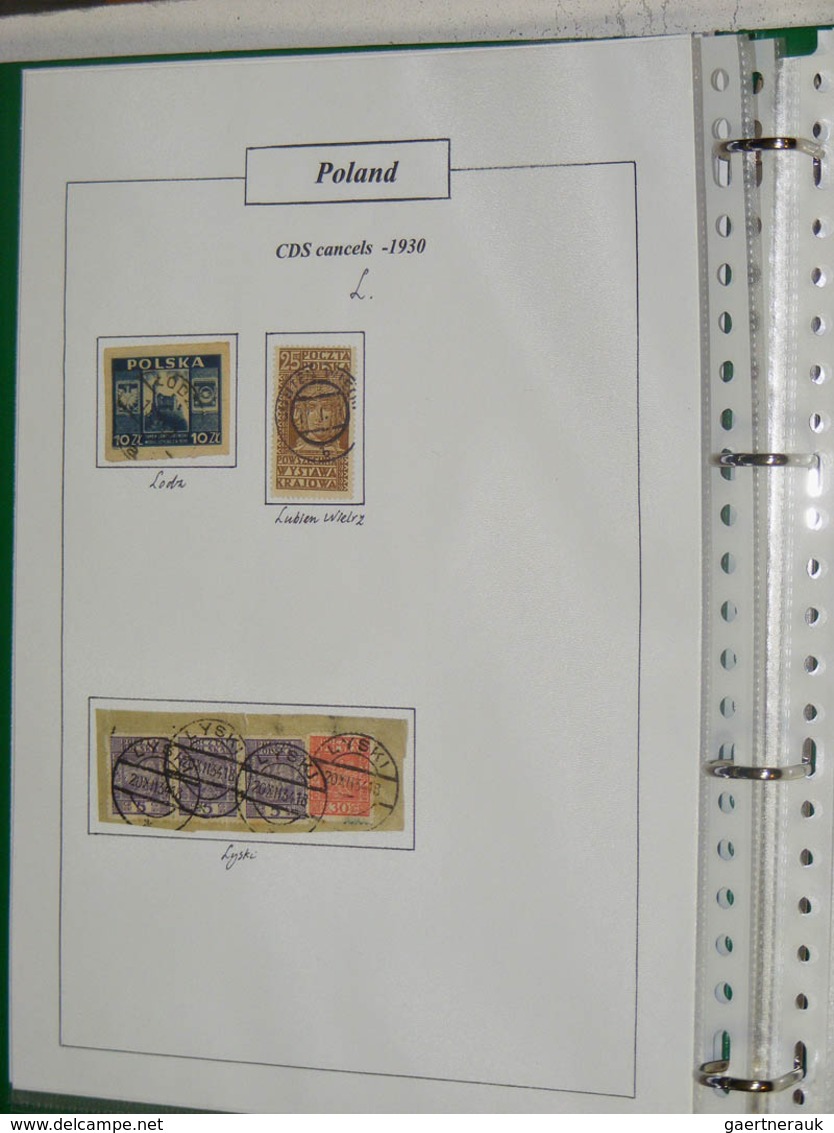 27734 Polen - Stempel: Collection cancels of Poland in album and stockbook. Contains mostly classic materi