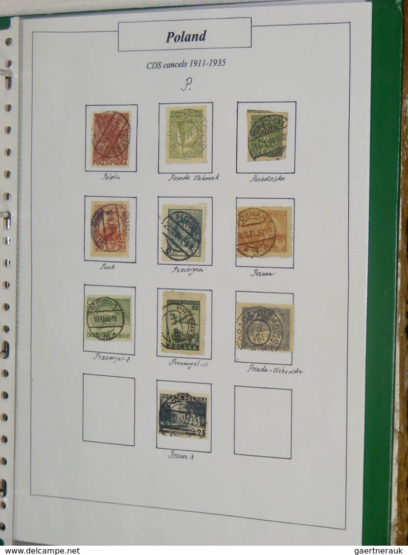 27734 Polen - Stempel: Collection cancels of Poland in album and stockbook. Contains mostly classic materi