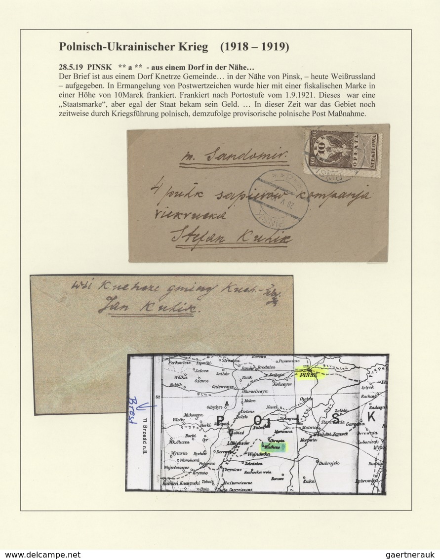 27735 Polen - Besonderheiten: 1918/1924, Collection Of 44 Covers/cards Relating To The 1918/1919 POLISH-UK - Autres & Non Classés