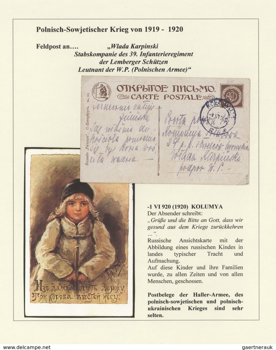 27735 Polen - Besonderheiten: 1918/1924, collection of 44 covers/cards relating to the 1918/1919 POLISH-UK